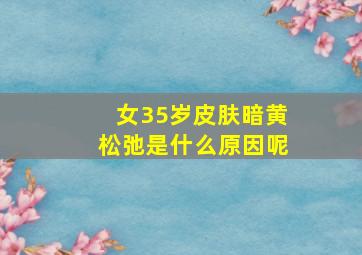 女35岁皮肤暗黄松弛是什么原因呢