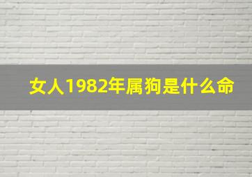 女人1982年属狗是什么命