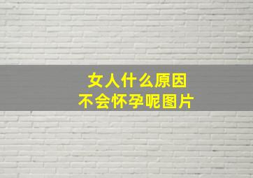 女人什么原因不会怀孕呢图片