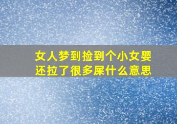 女人梦到捡到个小女婴还拉了很多屎什么意思