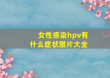 女性感染hpv有什么症状图片大全