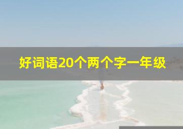 好词语20个两个字一年级