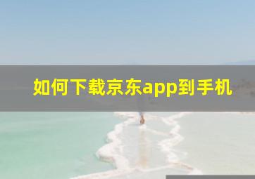 如何下载京东app到手机