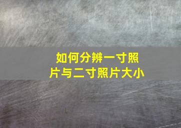 如何分辨一寸照片与二寸照片大小