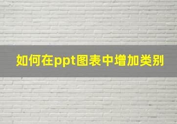 如何在ppt图表中增加类别