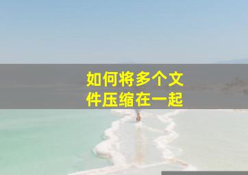 如何将多个文件压缩在一起