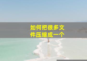 如何把很多文件压缩成一个