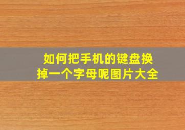 如何把手机的键盘换掉一个字母呢图片大全