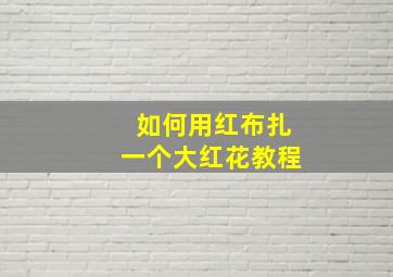 如何用红布扎一个大红花教程