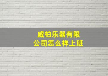 威柏乐器有限公司怎么样上班