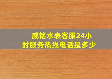 威铭水表客服24小时服务热线电话是多少