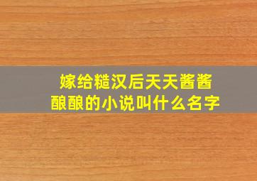 嫁给糙汉后天天酱酱酿酿的小说叫什么名字