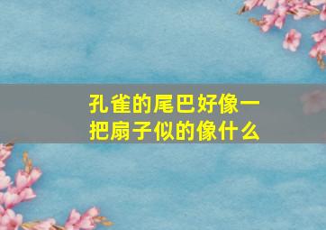 孔雀的尾巴好像一把扇子似的像什么