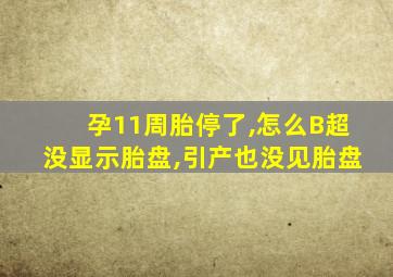 孕11周胎停了,怎么B超没显示胎盘,引产也没见胎盘