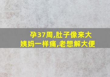 孕37周,肚子像来大姨妈一样痛,老想解大便