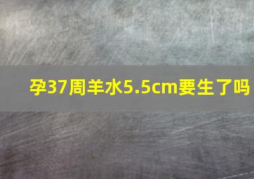 孕37周羊水5.5cm要生了吗