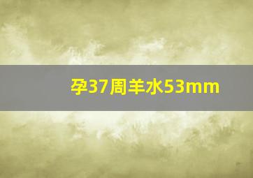 孕37周羊水53mm