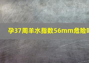 孕37周羊水指数56mm危险吗