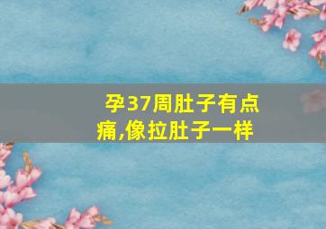 孕37周肚子有点痛,像拉肚子一样