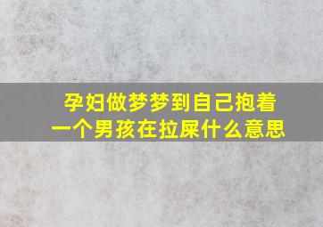 孕妇做梦梦到自己抱着一个男孩在拉屎什么意思