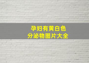 孕妇有黄白色分泌物图片大全