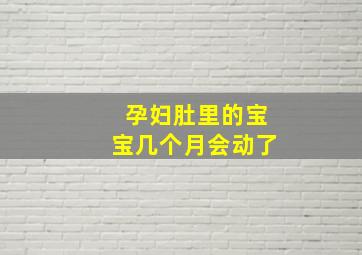 孕妇肚里的宝宝几个月会动了