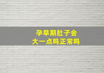 孕早期肚子会大一点吗正常吗