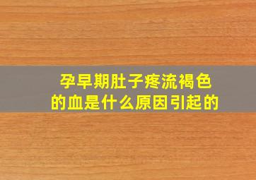 孕早期肚子疼流褐色的血是什么原因引起的