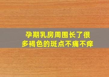 孕期乳房周围长了很多褐色的斑点不痛不痒