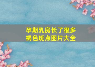 孕期乳房长了很多褐色斑点图片大全