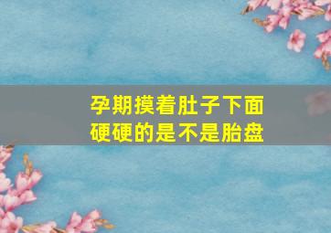 孕期摸着肚子下面硬硬的是不是胎盘