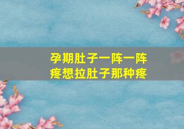 孕期肚子一阵一阵疼想拉肚子那种疼