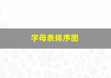 字母表排序图