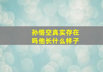 孙悟空真实存在吗他长什么样子