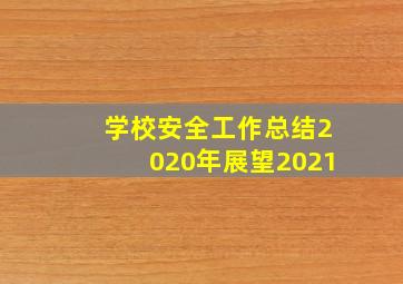 学校安全工作总结2020年展望2021