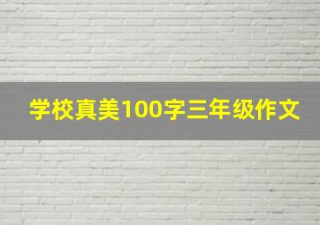 学校真美100字三年级作文