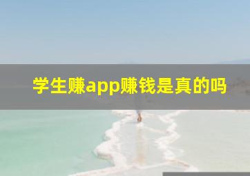 学生赚app赚钱是真的吗