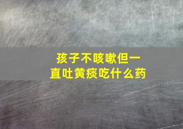 孩子不咳嗽但一直吐黄痰吃什么药