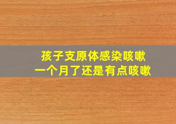 孩子支原体感染咳嗽一个月了还是有点咳嗽