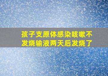 孩子支原体感染咳嗽不发烧输液两天后发烧了