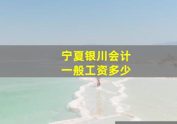 宁夏银川会计一般工资多少