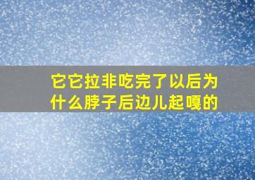 它它拉非吃完了以后为什么脖子后边儿起嘎的