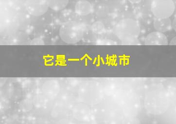 它是一个小城市