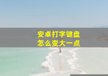 安卓打字键盘怎么变大一点