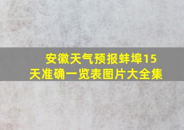 安徽天气预报蚌埠15天准确一览表图片大全集