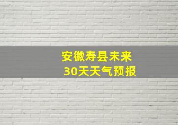 安徽寿县未来30天天气预报