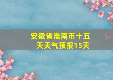 安徽省淮南市十五天天气预报15天