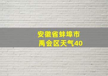 安徽省蚌埠市禹会区天气40