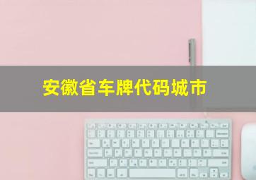 安徽省车牌代码城市