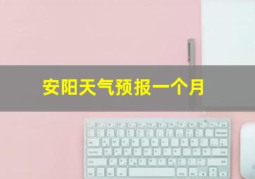 安阳天气预报一个月